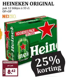 Coop HEINEKEN ORIGINAL aanbieding