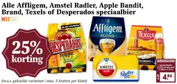 Coop Alle Affligem, Amstel Radler, Apple Bandit, Brand, Texels of Desperados speciaalbier aanbieding