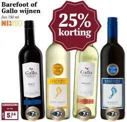 Coop Barefoot of Gallo wijnen aanbieding