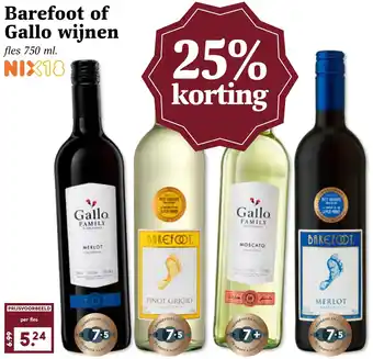 Coop Barefoot of Gallo wijnen aanbieding