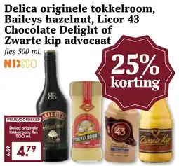 Coop Delica originele tokkelroom, Baileys hazelnut, Licor 43 Chocolate Delight of Zwarte kip advocaat aanbieding