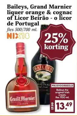 Coop Baileys, Grand Marnier liquer orange & cognac of Licor Beirão - o licor de Portugal aanbieding