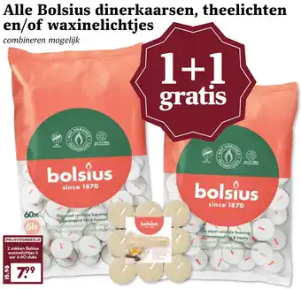 Coop Alle Bolsius dinerkaarsen, theelichten en/of waxinelichtjes aanbieding