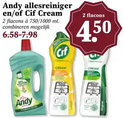Coop Andy allesreiniger en/of Cif Cream aanbieding
