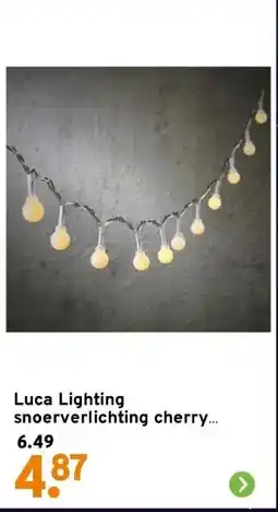 GAMMA Luca Lighting snoerverlichting cherry klassiek wit LED verlichting 3.67 m aanbieding