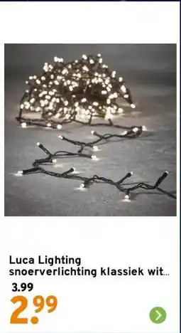 GAMMA Luca Lighting snoerverlichting klassiek wit LED licht 7.2 m inclusief timer aanbieding