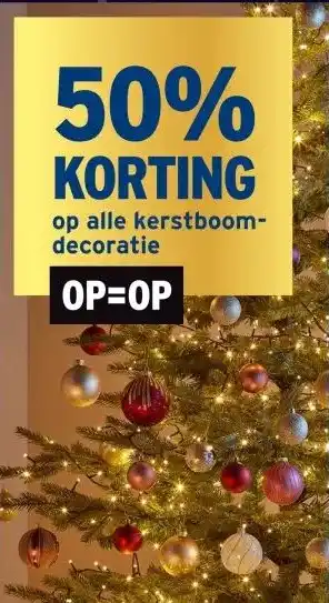 GAMMA op alle kerstboom- decoratie aanbieding