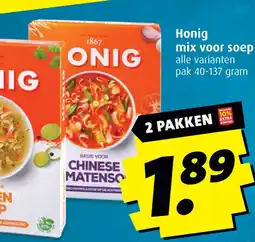 Boni Honig mix voor soep aanbieding