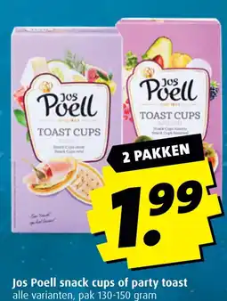 Boni Jos Poell snack cups of party toast aanbieding