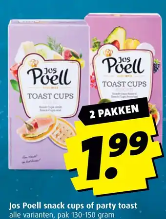 Boni Jos Poell snack cups of party toast aanbieding