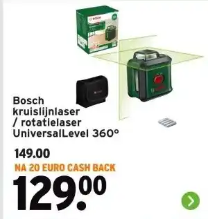 GAMMA Bosch kruislijnlaser / rotatielaser UniversalLevel 360 aanbieding