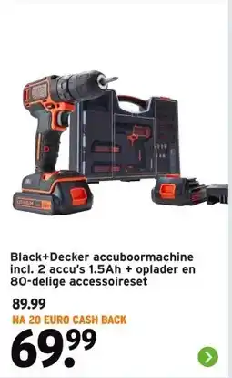 GAMMA Black+Decker accuboormachine aanbieding