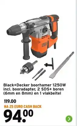 GAMMA Black+Decker boorhamer 1250W aanbieding