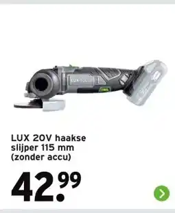 GAMMA LUX 20V haakse slijper aanbieding