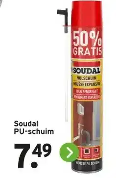 GAMMA Soudal PU-schuim aanbieding