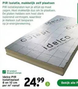GAMMA Idelco PIR isolatieplaat aanbieding