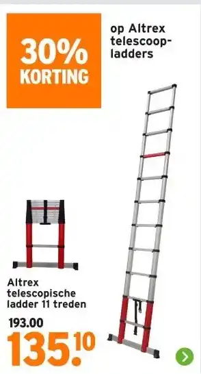 GAMMA Altrex telescopische ladder aanbieding