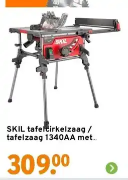 GAMMA SKIL tafelcirkelzaag / tafelzaag 1340AA met onderstel - 254mm 2000W aanbieding