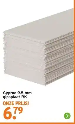 GAMMA Gyproc 9.5 mm gipsplaat RK aanbieding