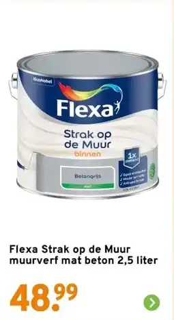 GAMMA Flexa Strak op de Muur muurverf mat beton 2,5 liter aanbieding