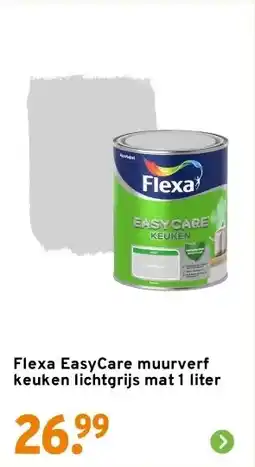 GAMMA Flexa EasyCare muurverf keuken lichtgrijs mat 1 liter aanbieding