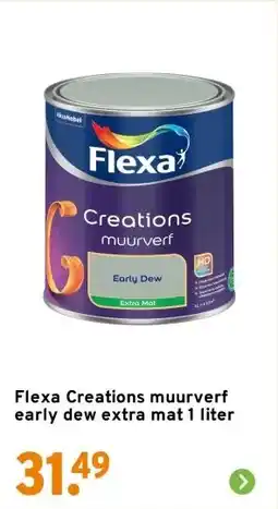 GAMMA Flexa Creations muurverf early dew extra mat 1 liter aanbieding