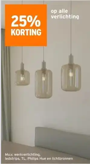 GAMMA op alle verlichting aanbieding