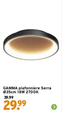 GAMMA GAMMA plafonniere Serra Ø35cm 18W 2700K aanbieding