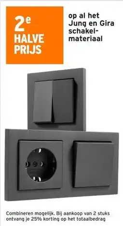 GAMMA op al het Jung en Gira schakel- materiaal aanbieding