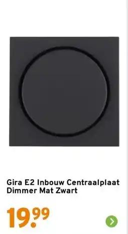 GAMMA Gira E2 Inbouw Centraalplaat Dimmer Mat Zwart aanbieding