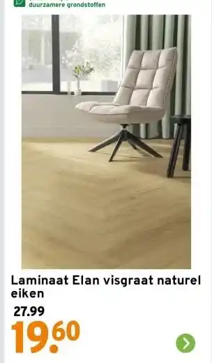 GAMMA Laminaat Elan visgraat naturel eiken aanbieding
