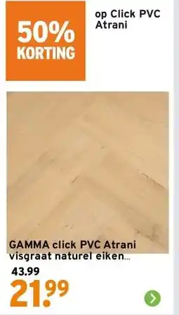 GAMMA GAMMA click PVC Atrani visgraat naturel eiken houtlook aanbieding