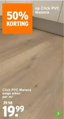 GAMMA Click PVC Manera beige eiken aanbieding
