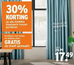 GAMMA alle GAMMA maatwerk (vouw) gordijnen aanbieding