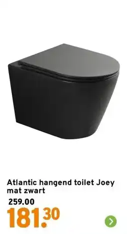 GAMMA Atlantic hangend toilet Joey mat zwart aanbieding