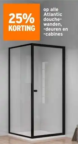 GAMMA op alle Atlantic douche- wanden, -deuren en -cabines aanbieding