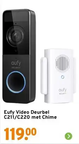 GAMMA Eufy Video Deurbel C211/C220 met Chime aanbieding