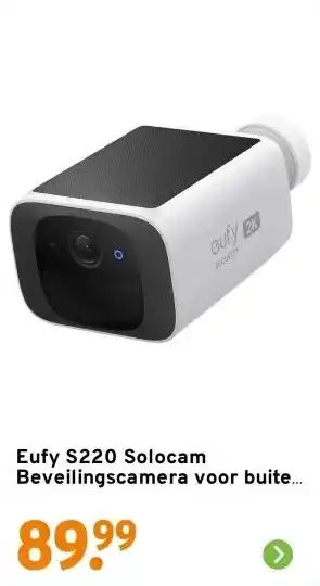 GAMMA Eufy S220 Solocam Beveilingscamera voor buiten met Zonnepaneel aanbieding