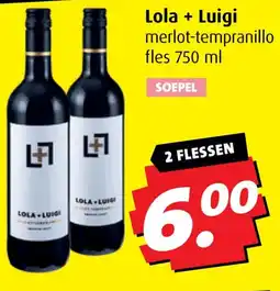 Boni Lola + Luigi merlot tempranillo aanbieding