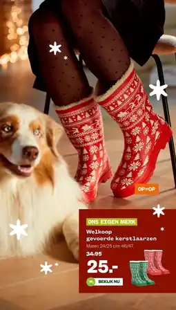 Welkoop Welkoop gevoerde kerstlaarzen aanbieding