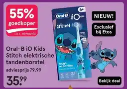 Etos Oral-B iO Kids Stitch elektrische tandenborstel aanbieding