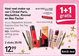 Etos Heel veel make-up van L'Oréal Paris, Maybelline, Rimmel en Max Factor aanbieding