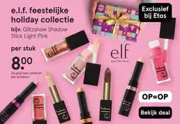 Etos e.l.f. feestelijke holiday collectie aanbieding