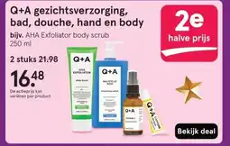 Etos Q+A gezichtsverzorging, bad, douche, hand en body aanbieding