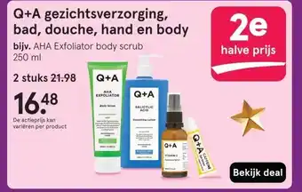 Etos Q+A gezichtsverzorging, bad, douche, hand en body aanbieding