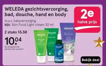 Etos WELEDA gezichtsverzorging, bad, douche, hand en body aanbieding