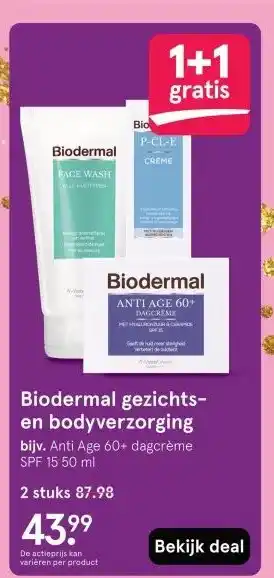 Etos Biodermal gezichts- en bodyverzorging aanbieding