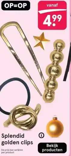 Etos Splendid golden clips aanbieding