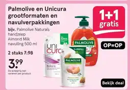Etos Palmolive en Unicura grootformaten en navulverpakkingen aanbieding