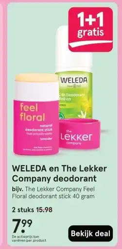 Etos WELEDA en The Lekker Company deodorant aanbieding